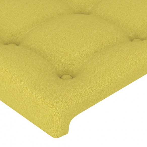 Tête de lit avec oreilles Vert 103x16x78/88 cm Tissu