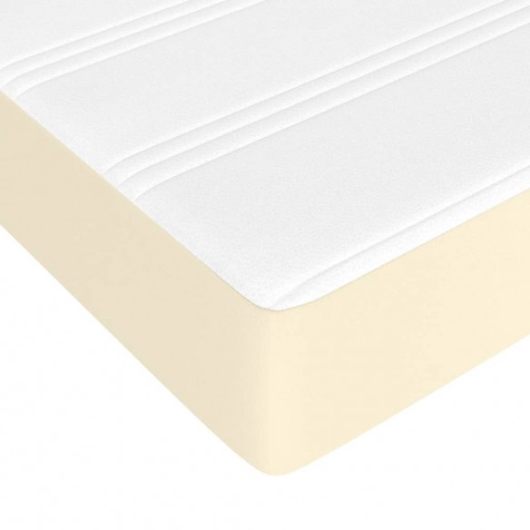 Matelas de lit à ressorts ensachés Crème 140x190x20 cm