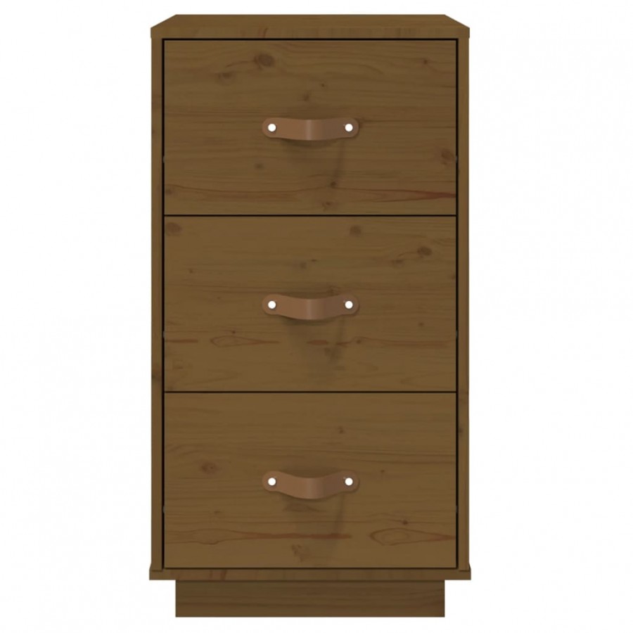 Tables de chevet 2pcs Marron miel 40x40x75cm Bois de pin massif