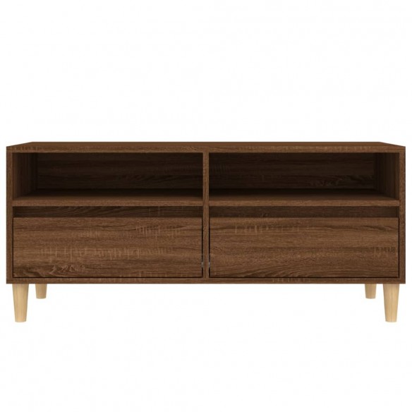 Meuble TV chêne marron 100x34,5x44,5 cm bois d'ingénierie