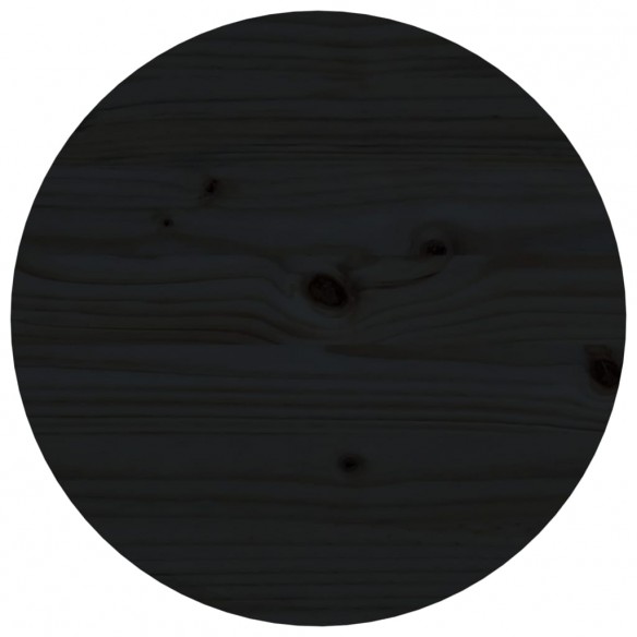 Table basse Noir Ø 55x60 cm Bois massif de pin