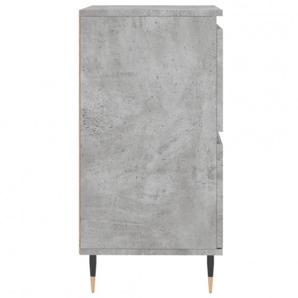 Buffets 2 pcs gris béton bois d'ingénierie