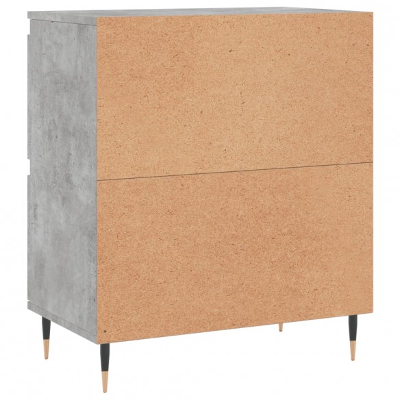 Buffets 2 pcs gris béton bois d'ingénierie