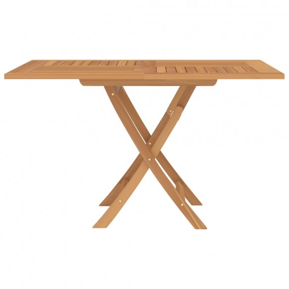 Table pliable de jardin 120x120x75 cm bois massif de teck