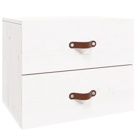Table de chevet murale Blanc 50x36x40 cm 2