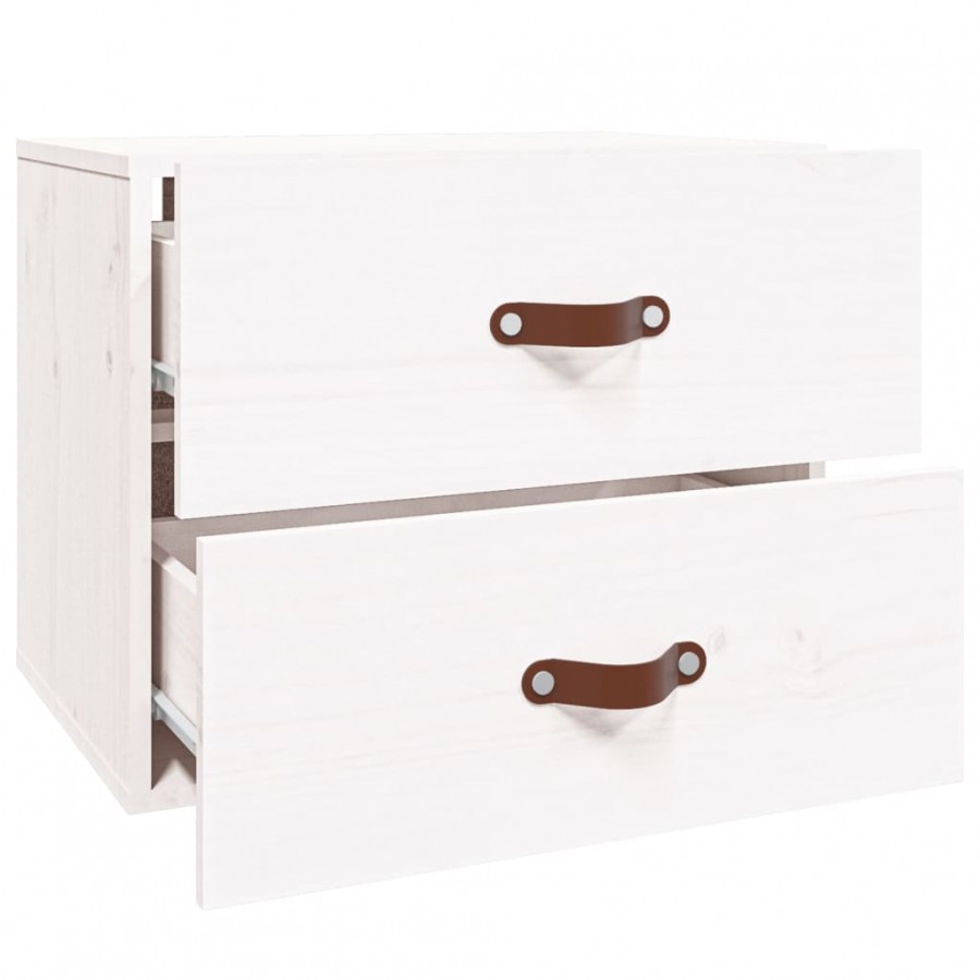 Table de chevet murale Blanc 50x36x40 cm