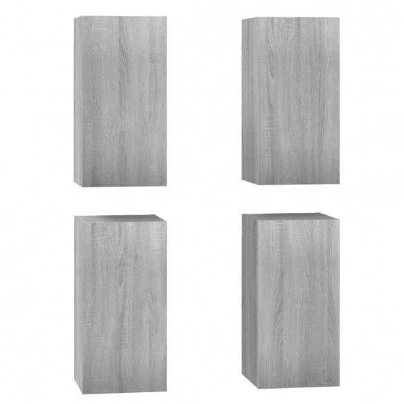 Meubles TV 4 pcs Sonoma gris 30,5x30x60 cm Bois d'ingénierie