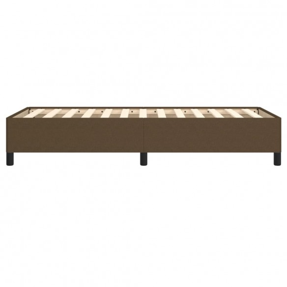 Cadre de lit Marron foncé 90x200 cm Tissu