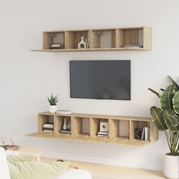 Ensemble de meubles TV 5 pcs Chêne sonoma Bois d'ingénierie