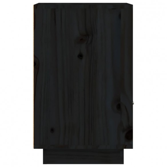 Table de chevet Noir 40x34x55 cm Bois de pin massif