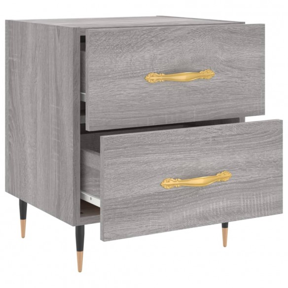 Tables de chevet 2 pcs sonoma gris 40x35x47,5 cm