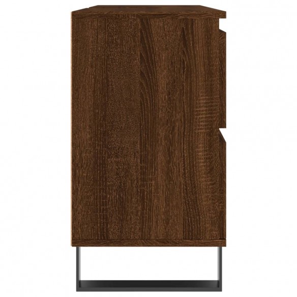 Armoire salle de bain chêne marron 80x33x60cm bois d'ingénierie