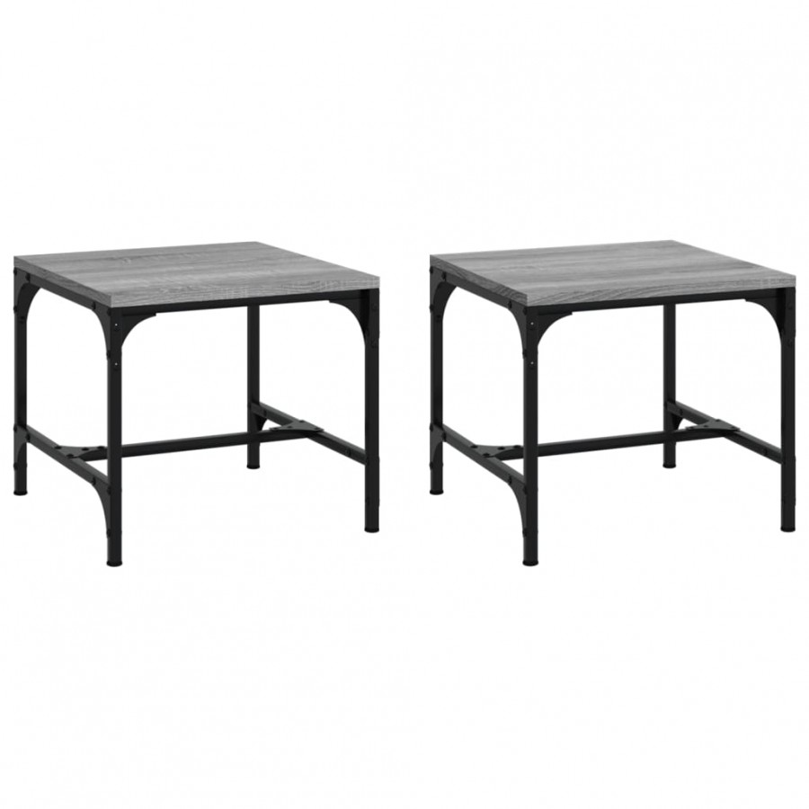 Tables d'appoint 2pcs Sonoma gris 40x40x35 cm 