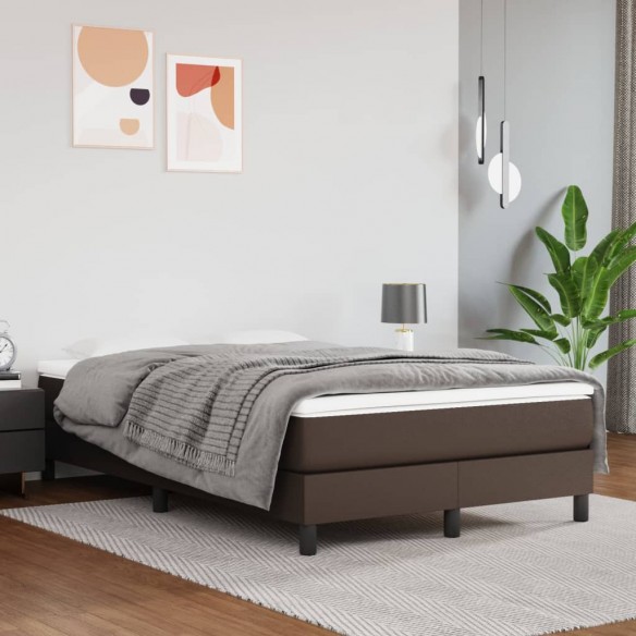Sommier à lattes de lit avec matelas Marron 120x200 cm