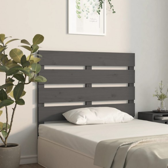 Tête de lit Gris 100x3x80 cm Bois massif de pin