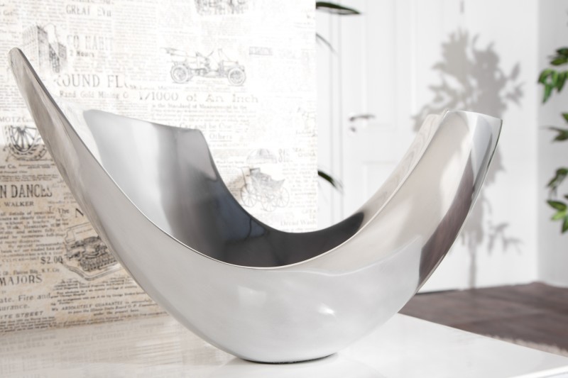 Corbeille de fruit 35 cm en aluminium argenté