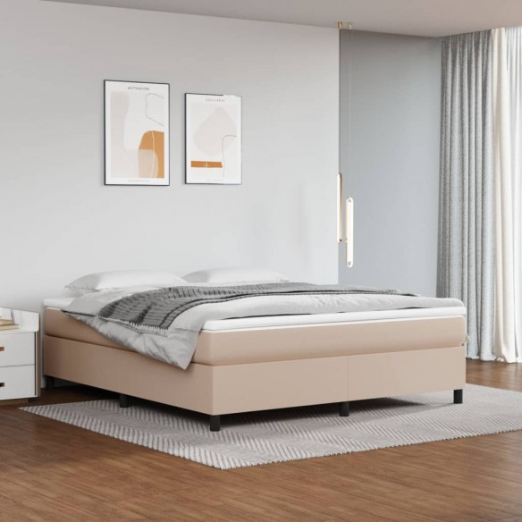Sommier à lattes de lit avec matelas Cappuccino 180x200 cm