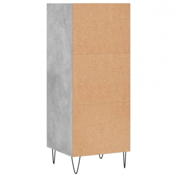 Buffet gris béton 34,5x32,5x90 cm bois d'ingénierie