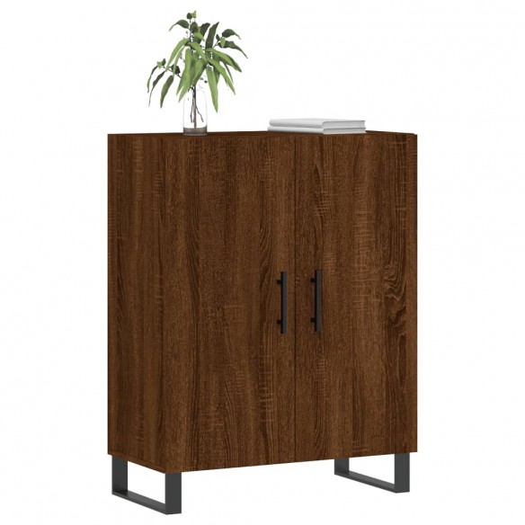 Buffet chêne marron 69,5x34x90 cm bois d'ingénierie