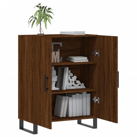 Buffet chêne marron 69,5x34x90 cm bois d'ingénierie