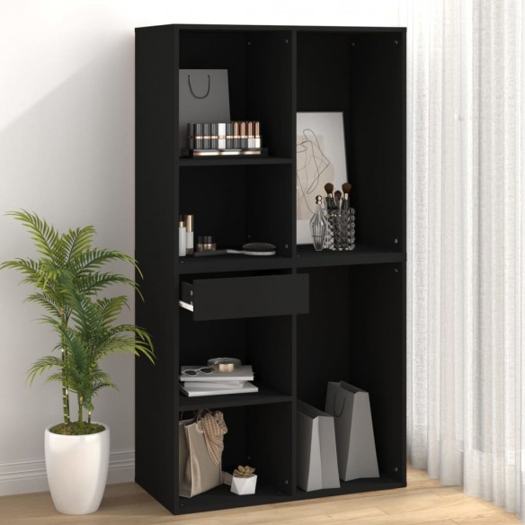 Armoire à cosmétiques noir 80x40x75 cm bois d'ingénierie