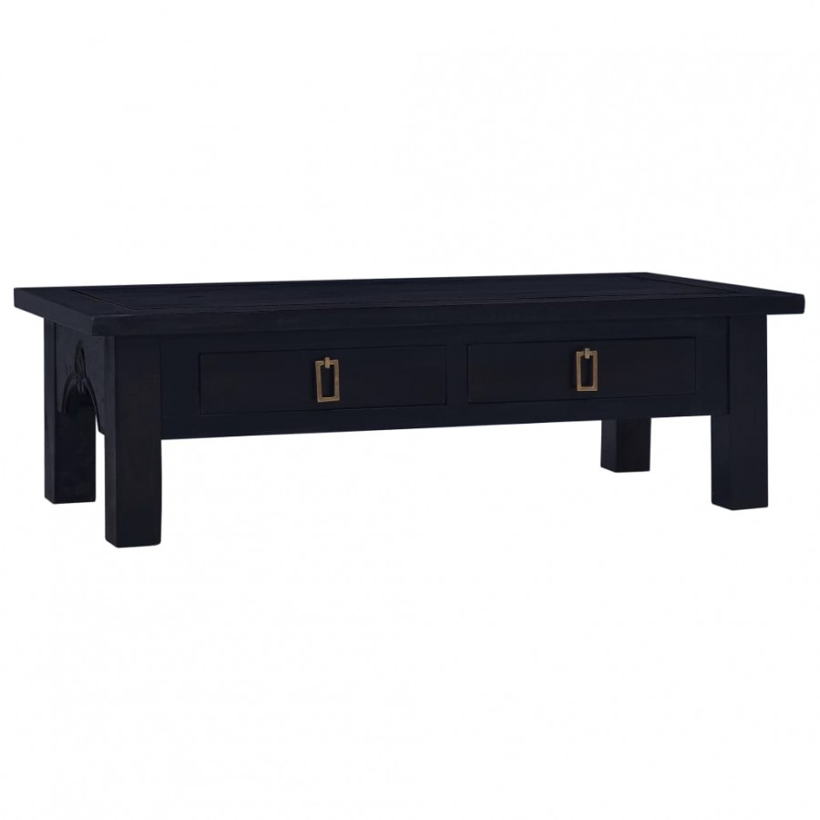 Table basse Café noir clair 100x50x30 cm Bois d'acajou massif