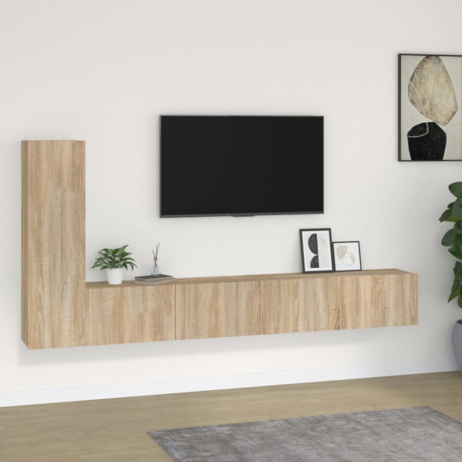 Ensemble de meubles TV 3 pcs Chêne sonoma Bois d'ingénierie