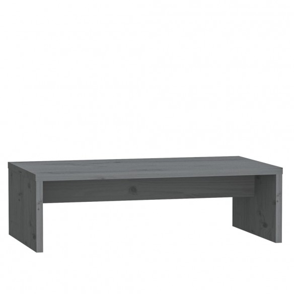 Support de moniteur Gris 50x27x15 cm Bois de pin solide