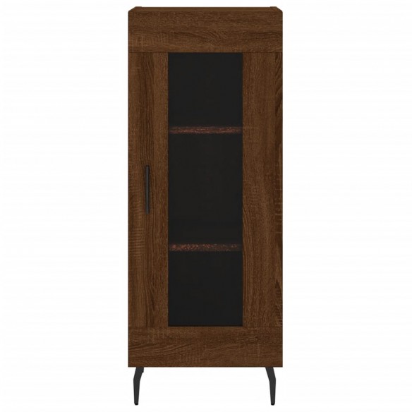 Buffet haut Chêne marron 34,5x34x180 cm Bois d'ingénierie