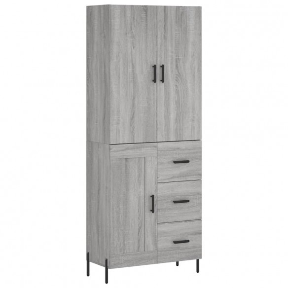 Buffet haut Sonoma gris 69,5x34x180 cm Bois d'ingénierie