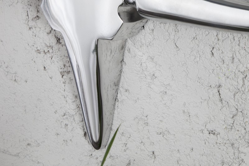 Trophée mural 125 cm Tête de taureau argenté