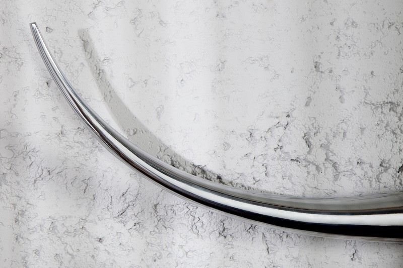 Trophée mural 125 cm Tête de taureau argenté