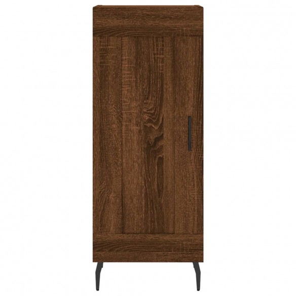 Buffet haut Chêne marron 34,5x34x180 cm Bois d'ingénierie