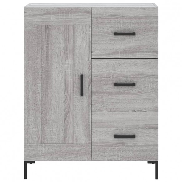 Buffet haut Sonoma gris 69,5x34x180 cm Bois d'ingénierie