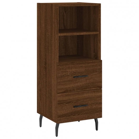 Buffet haut Chêne marron 34,5x34x180 cm Bois d'ingénierie