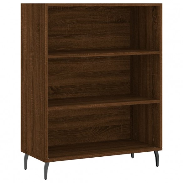 Buffet chêne marron 69,5x32,5x180 cm bois d'ingénierie