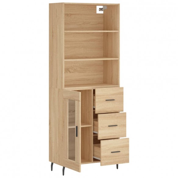 Buffet haut Chêne sonoma 69,5x34x180 cm Bois d'ingénierie