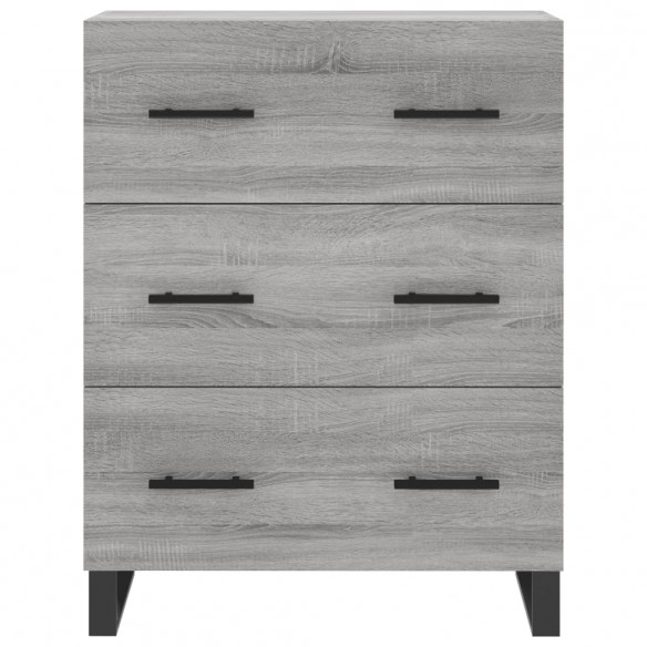 Buffet haut Sonoma gris 69,5x34x180 cm Bois d'ingénierie