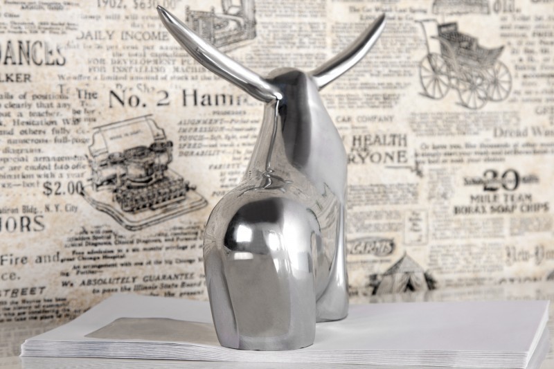 Presse-Papier design taureau en aluminium argenté