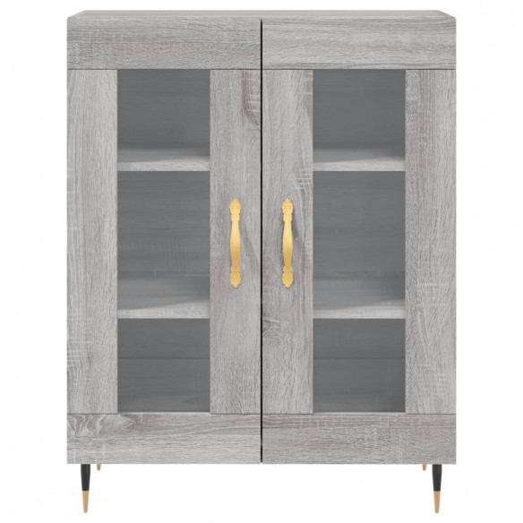 Buffet haut Sonoma gris 69,5x34x180 cm Bois d'ingénierie