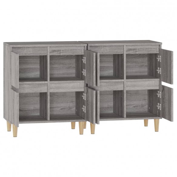 Buffets 2 pcs sonoma gris 60x35x70 cm bois d'ingénierie