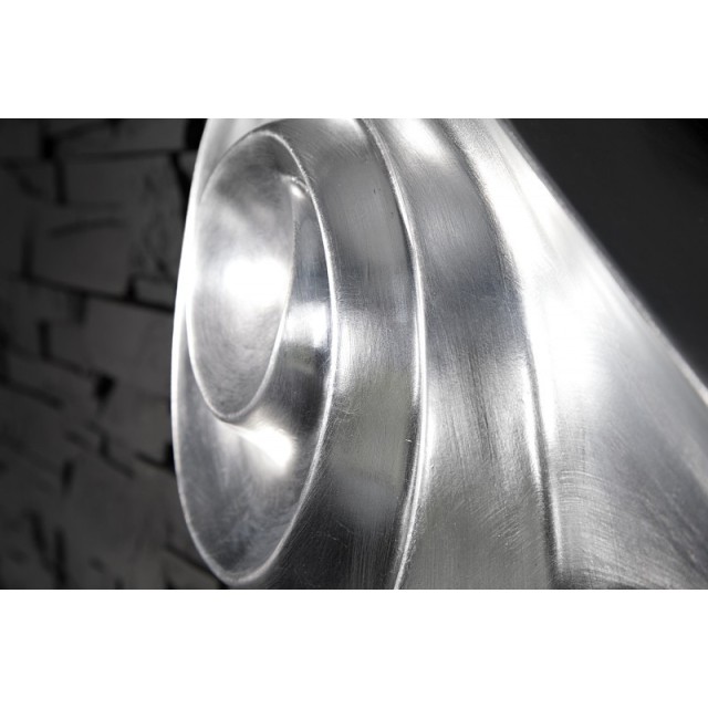 Miroir mural moderne en polyresine teinté argent