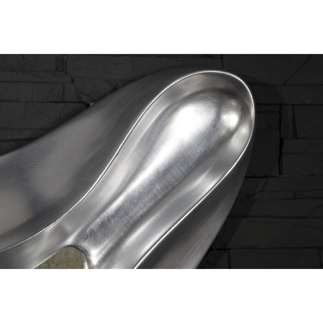 Miroir mural moderne en polyresine teinté argent