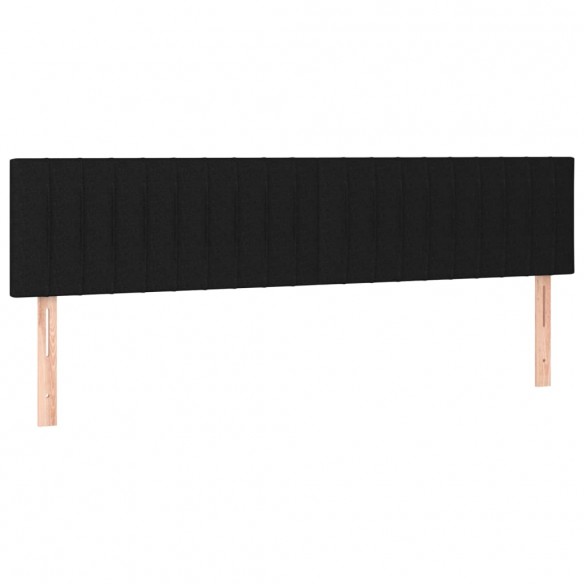 Cadre de lit avec matelas Noir 200x200 cm Tissu