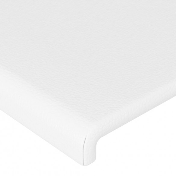 Tête de lit avec oreilles Blanc 93x16x118/128 cm Similicuir