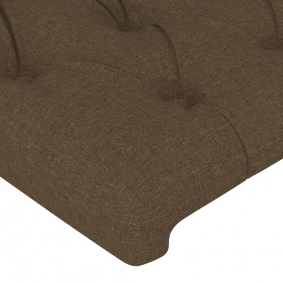 Tête de lit avec oreilles Marron Foncé 103x16x78/88 cm Tissu