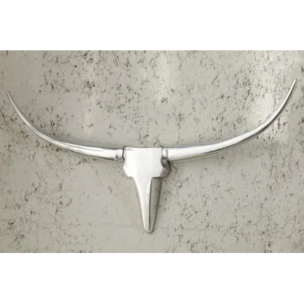 Trophée design Tête de taureau teinté argent