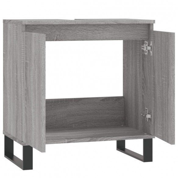 Armoire de bain sonoma gris 58x33x60 cm bois d'ingénierie