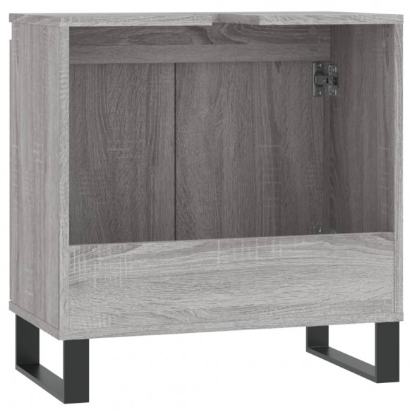 Armoire de bain sonoma gris 58x33x60 cm bois d'ingénierie