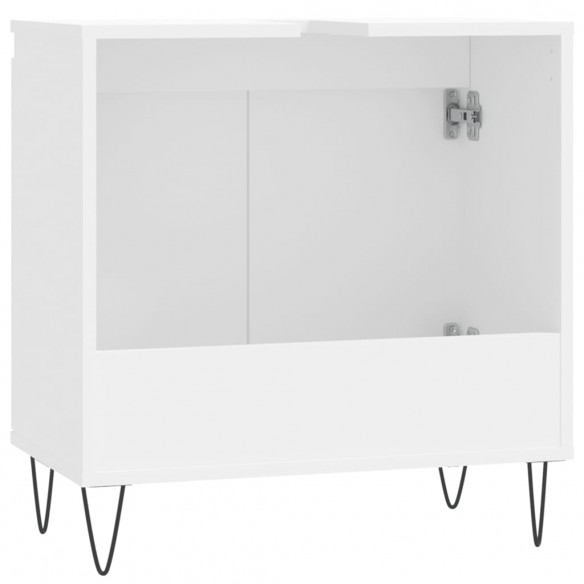 Armoire de salle de bain blanc 58x33x60 cm bois d'ingénierie
